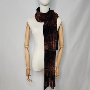 Vintage Elegant Dark Brown Scarf